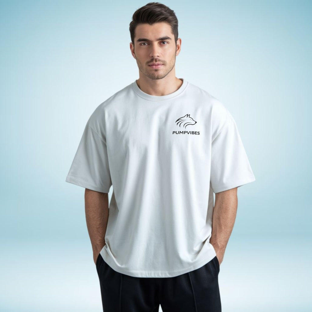 Oversize Shirt Weiß Basic Logo