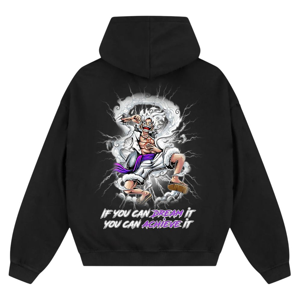 ACHIEVE IT OVERSIZE ZIPPER HOODIE