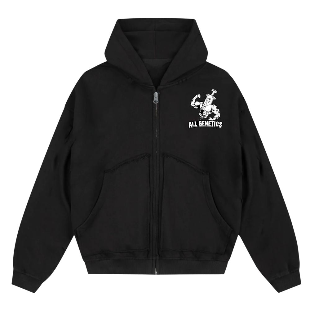 ALL GENETICS OVERSIZE ZIPPER HOODIE