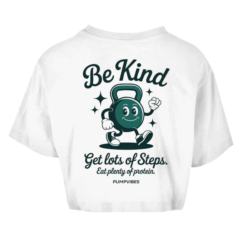 get lots of steps eat plenty of protein Oversize Crop Top