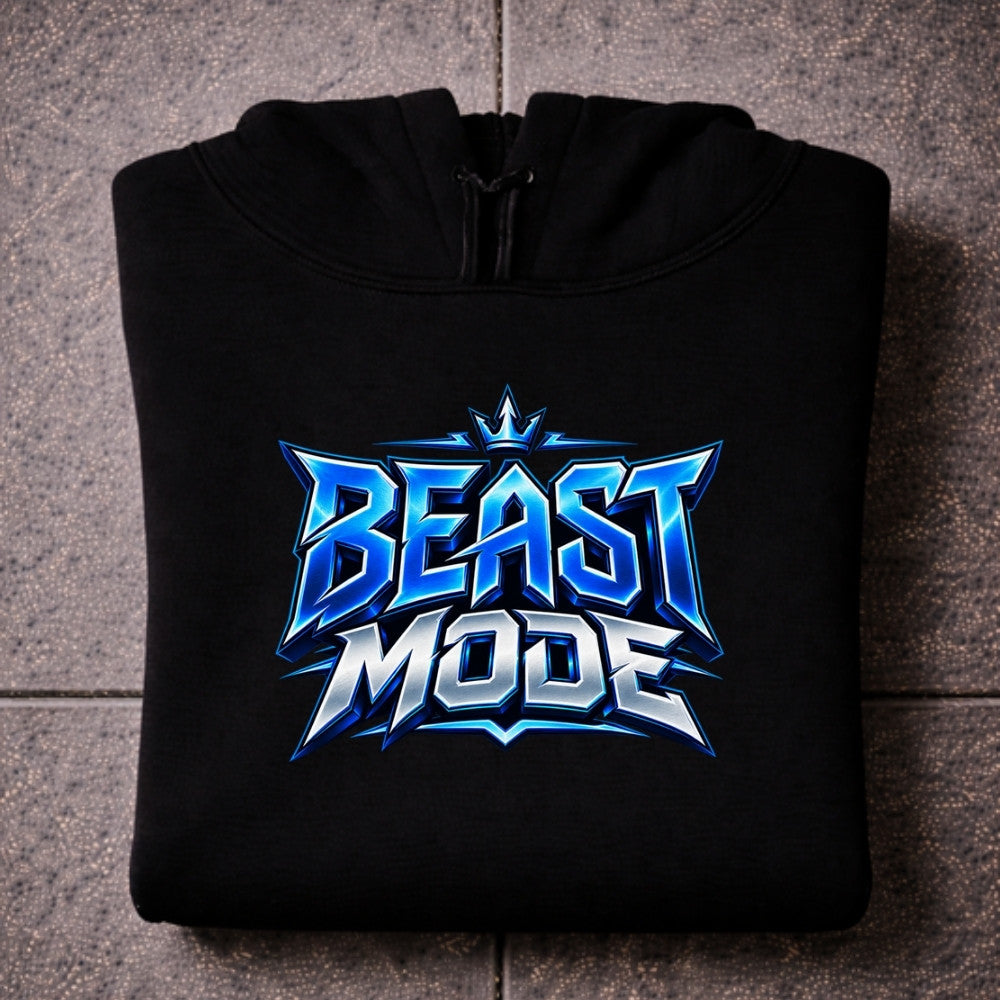 BEAST MODE Oversize Hoodie Schwarz