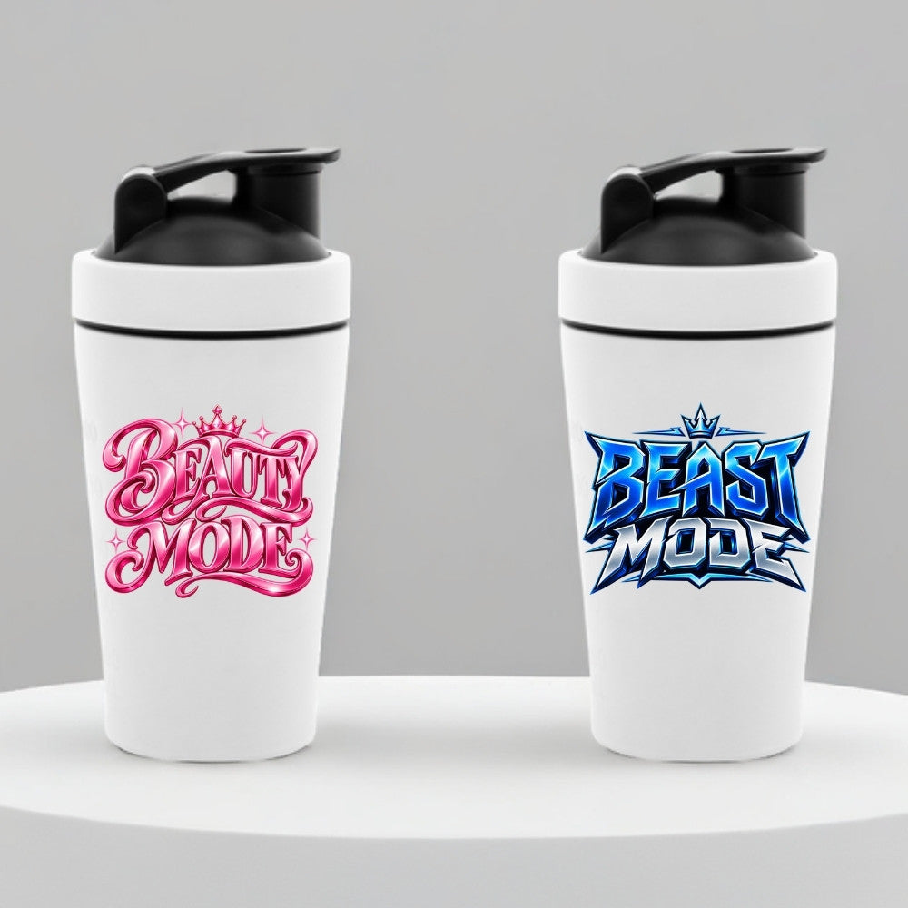 BEAUTY & BEAST MODE Couple Shaker