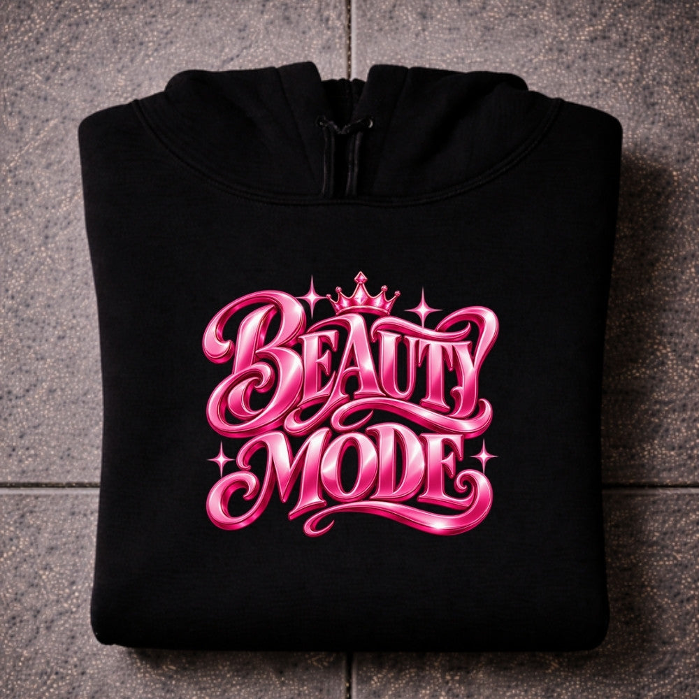 BEAUTY MODE Oversize Hoodie Schwarz