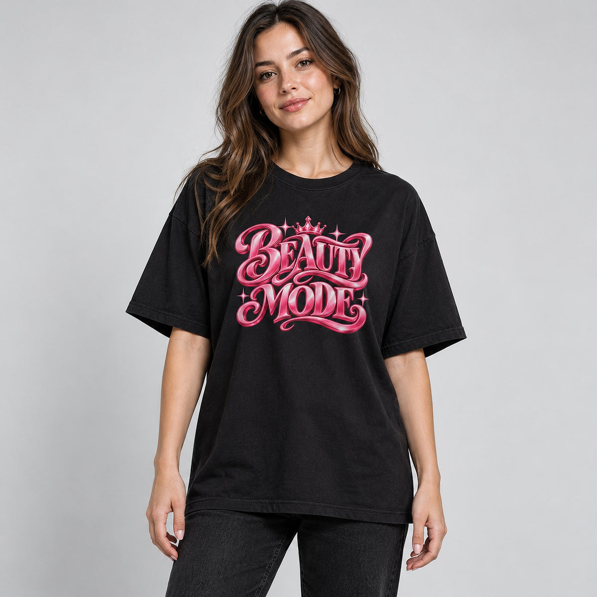 Beauty Mode Oversize Shirt Schwarz