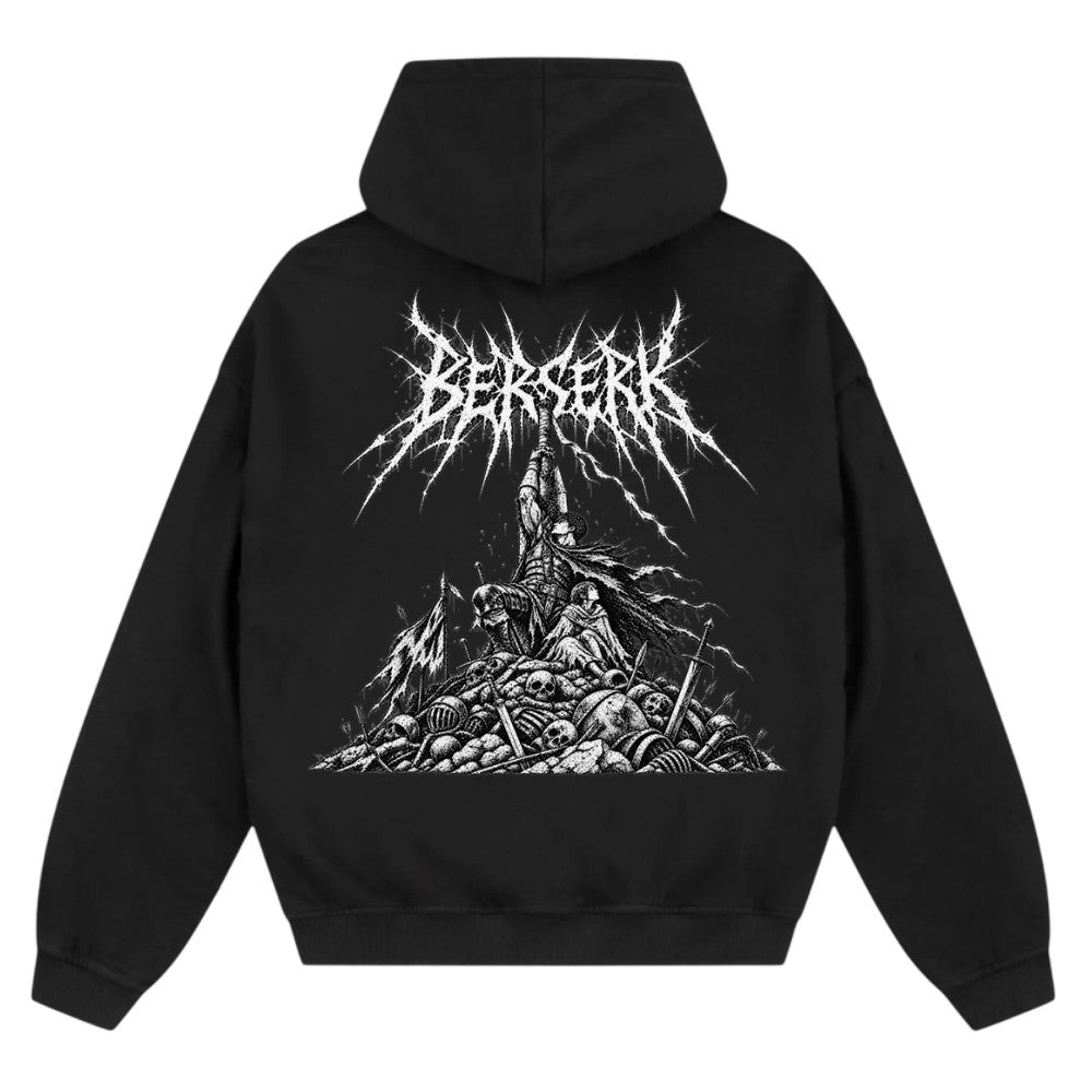 Last Stand Oversize Zipper Hoodie Schwarz