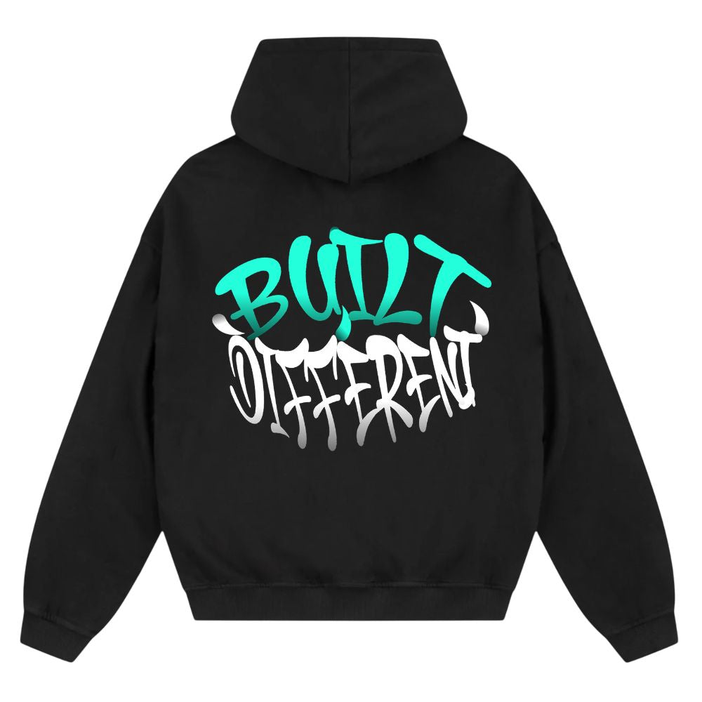 BUILT DIFFERENT OVERSIZE ZIPPER HOODIE
