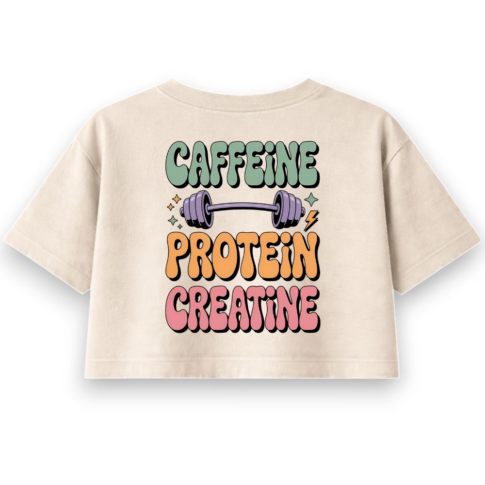 Caffeine Protein Creatine Oversize Crop Top