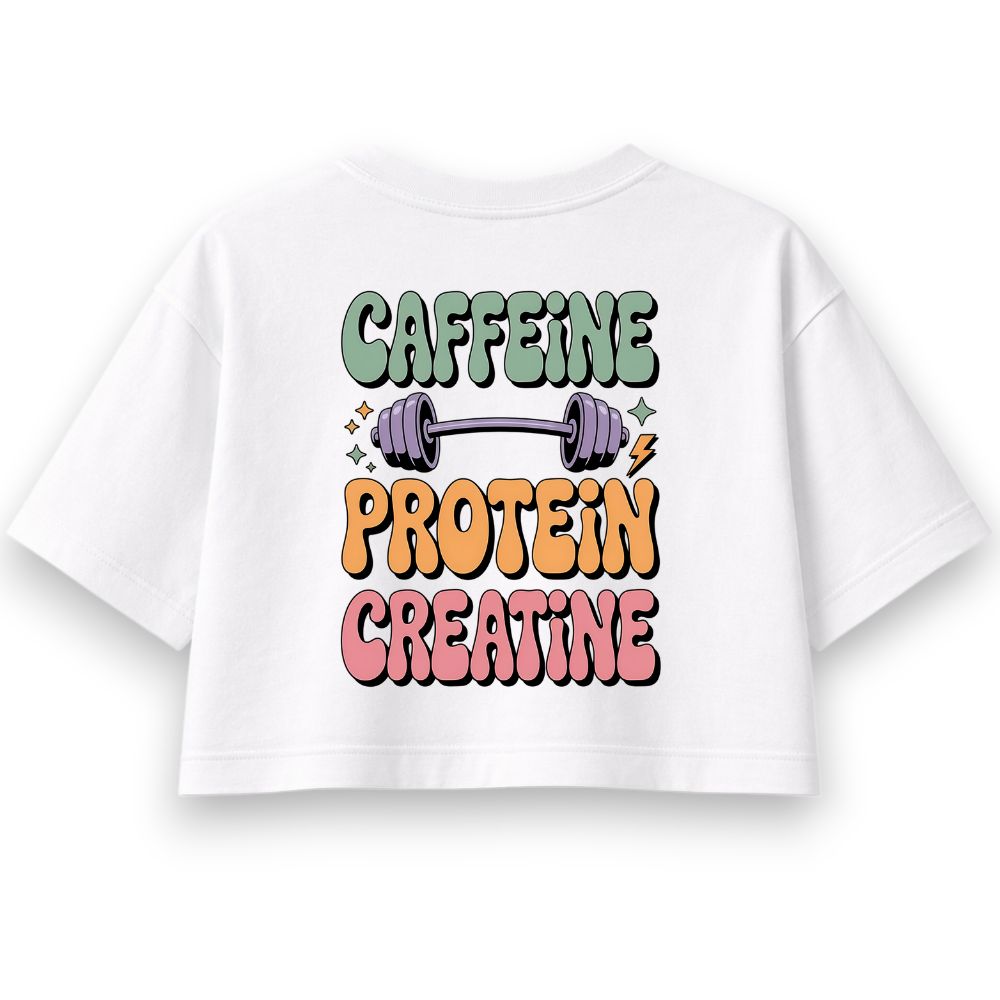 Caffeine Protein Creatine Oversize Crop Top