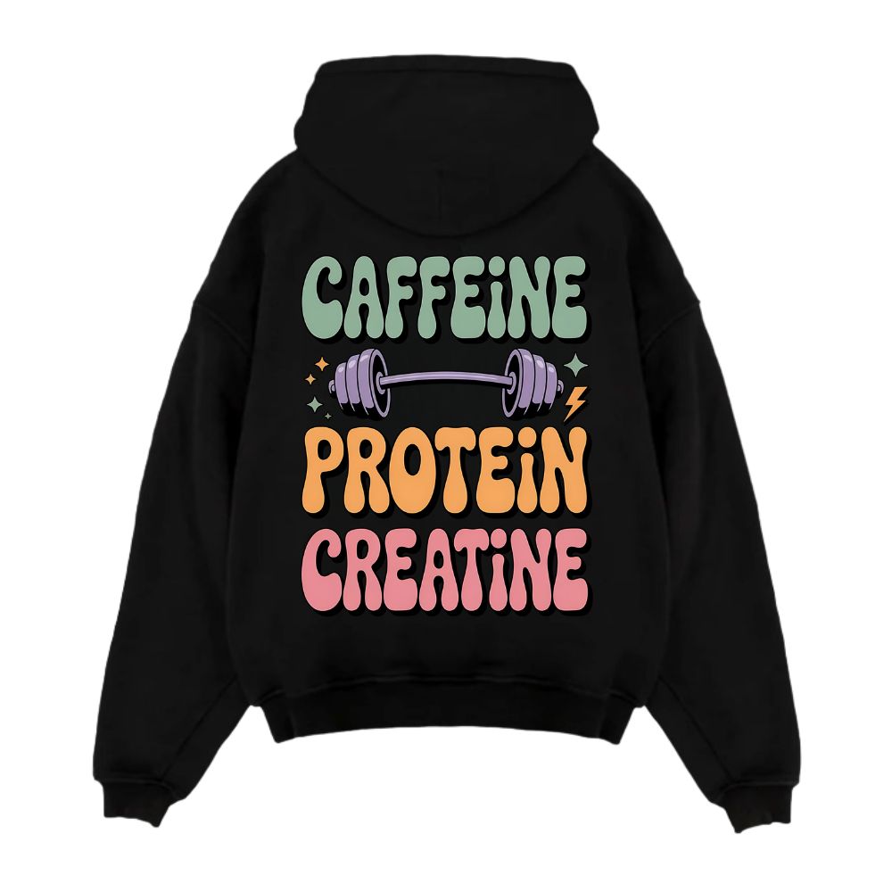 Caffeine Protein Creatine Oversize Hoodie