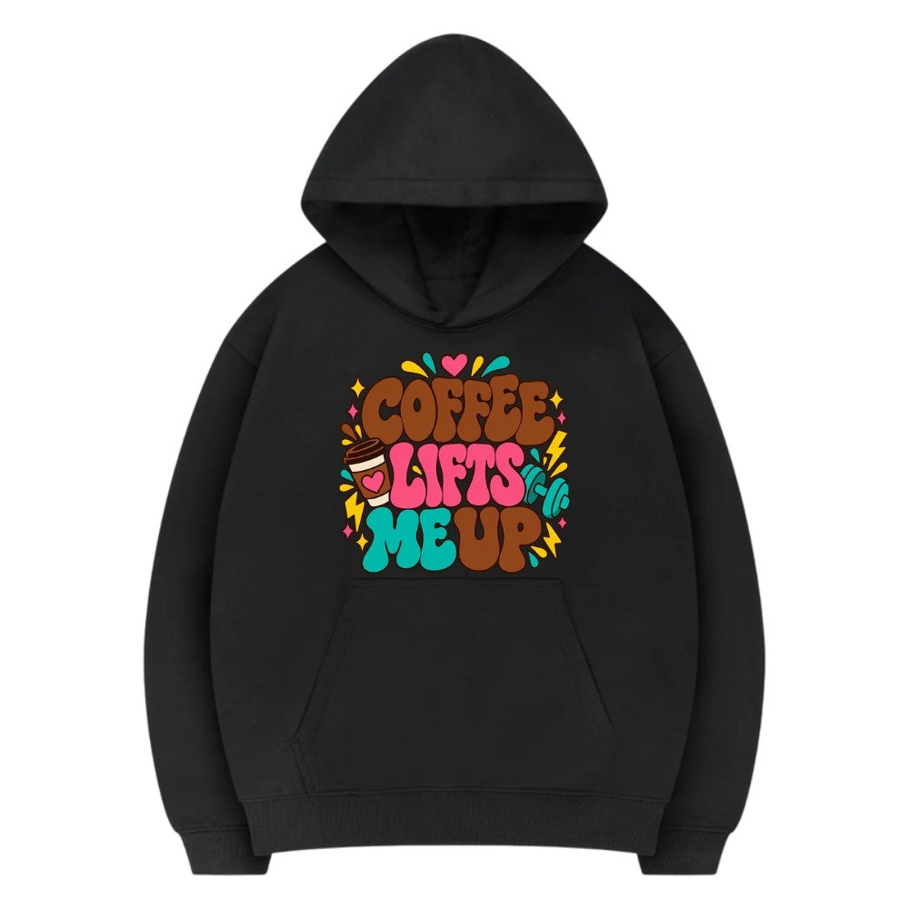Coffee Lifts Me Up Premium Hoodie Schwarz