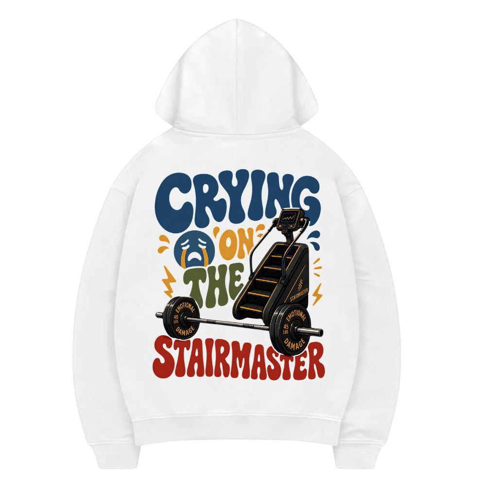 CRYING ON THE STAIRMASTER PREMIUM HOODIE
