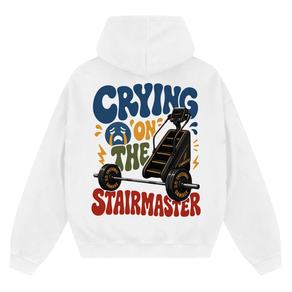 Crying On The Stairmaster Oversize Zipper Hoodie