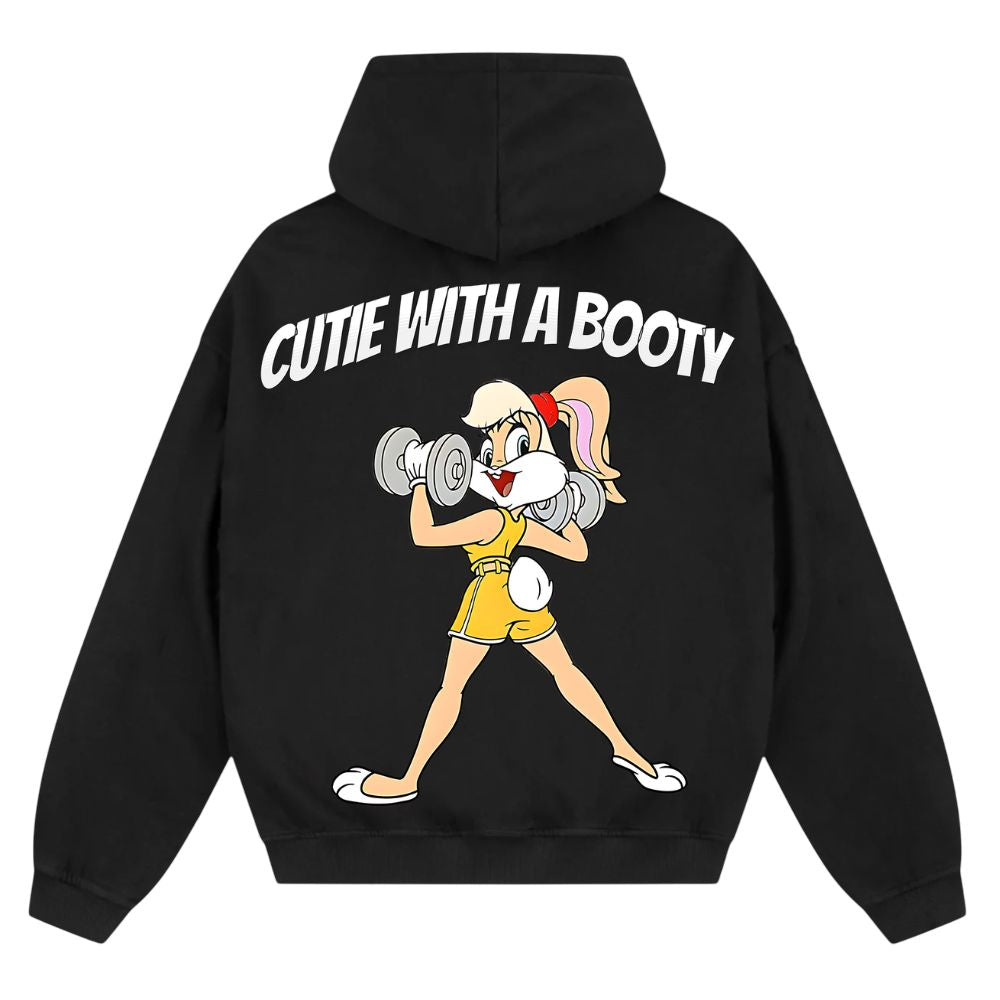 Cutie With A Booty Oversize Zipper Hoodie