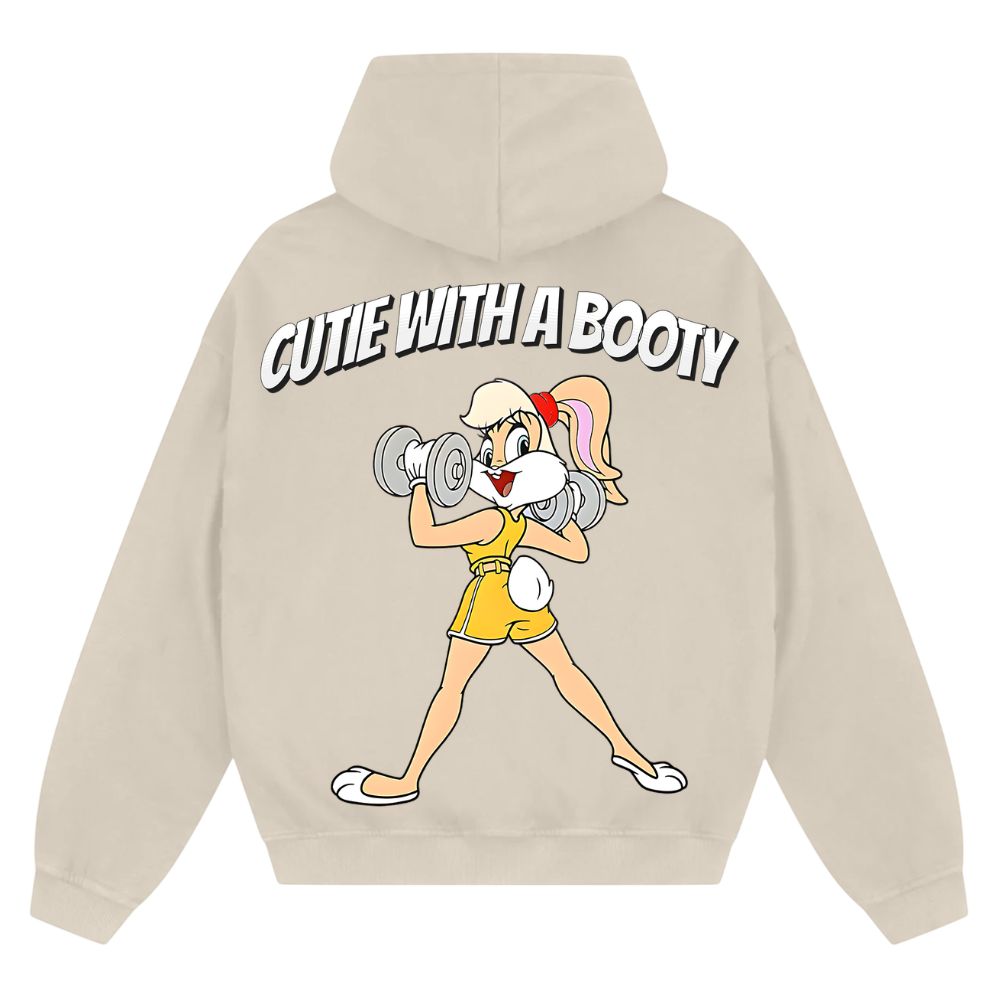 Cutie With A Booty Oversize Zipper Hoodie