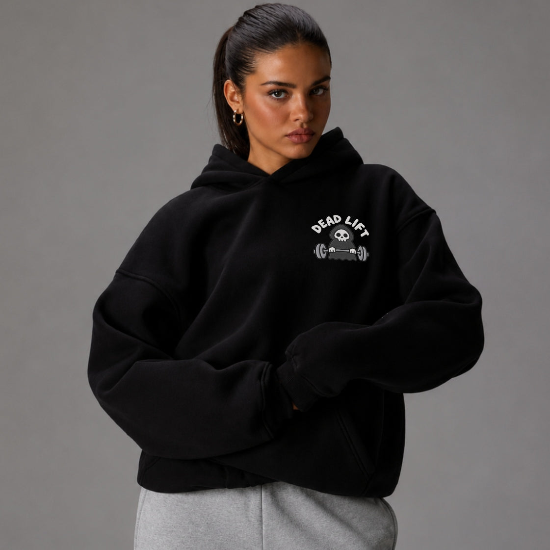 Dead Lift Oversize Hoodie Schwarz
