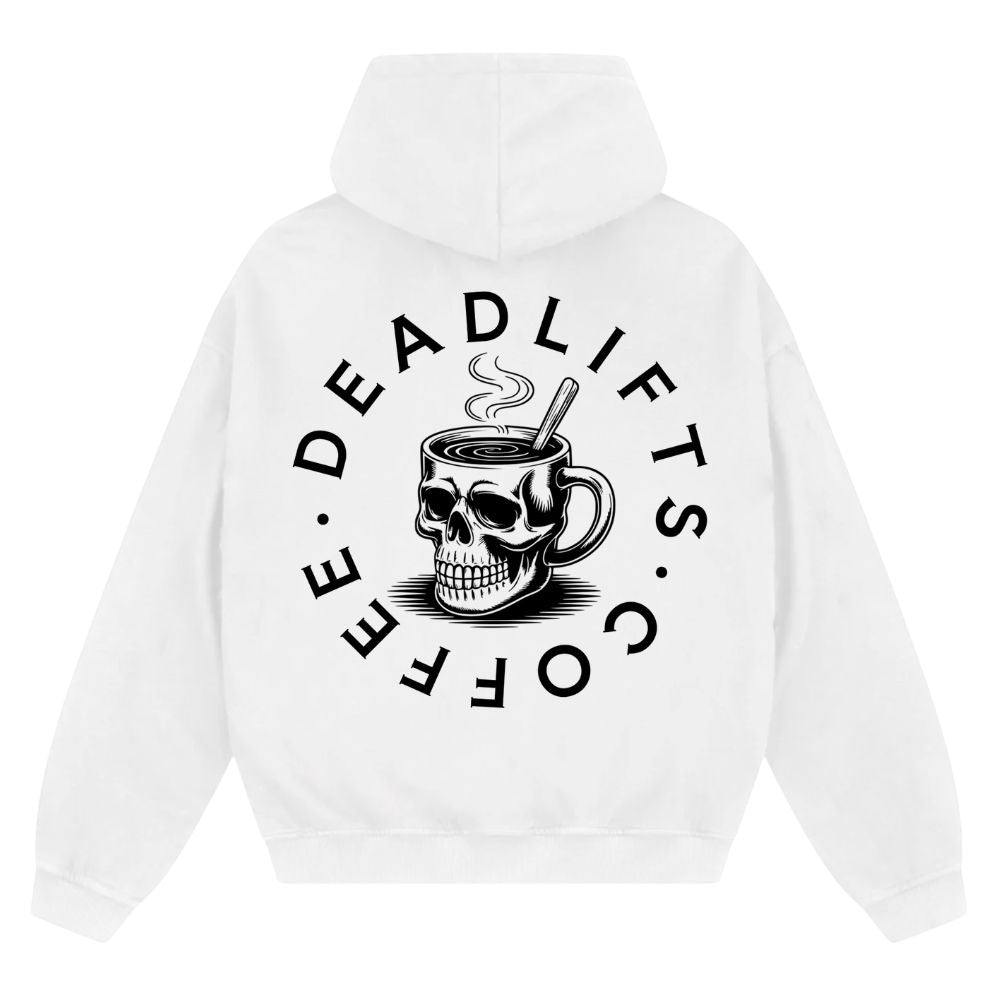 Deadlifts And Coffee Oversize Zipper Hoodie