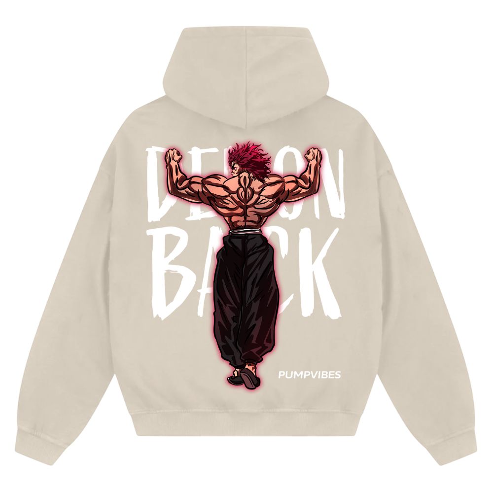 Demon Back Oversize Zipper Hoodie