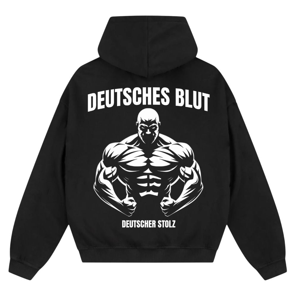 Deutsches Blut Oversize Zipper Hoodie