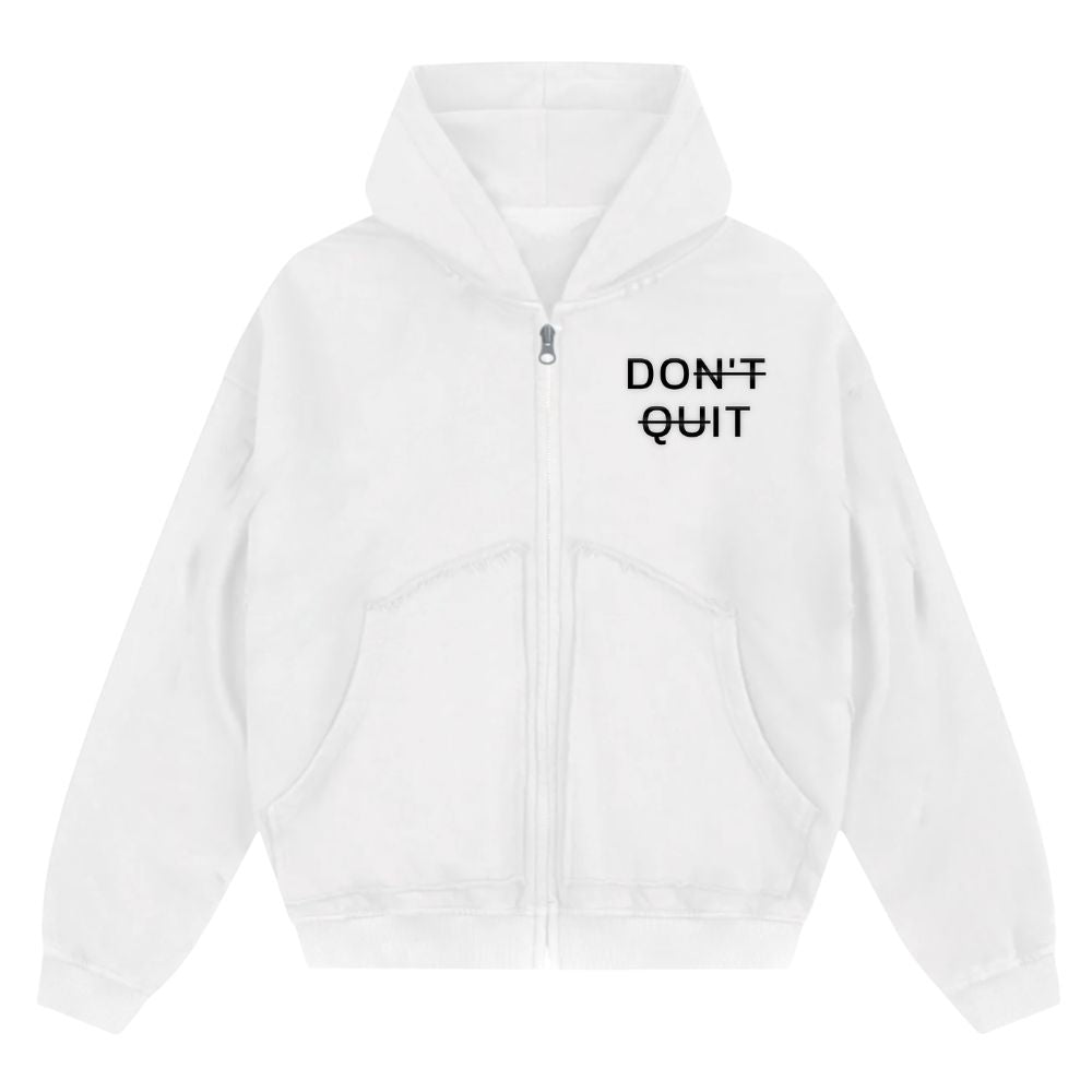 Don't Quit Oversize Zipper Hoodie