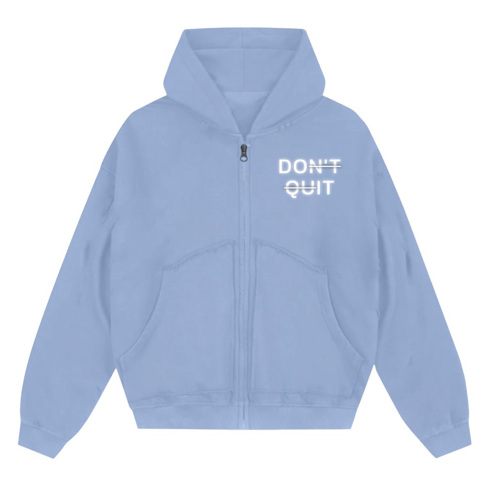 Don't Quit Oversize Zipper Hoodie