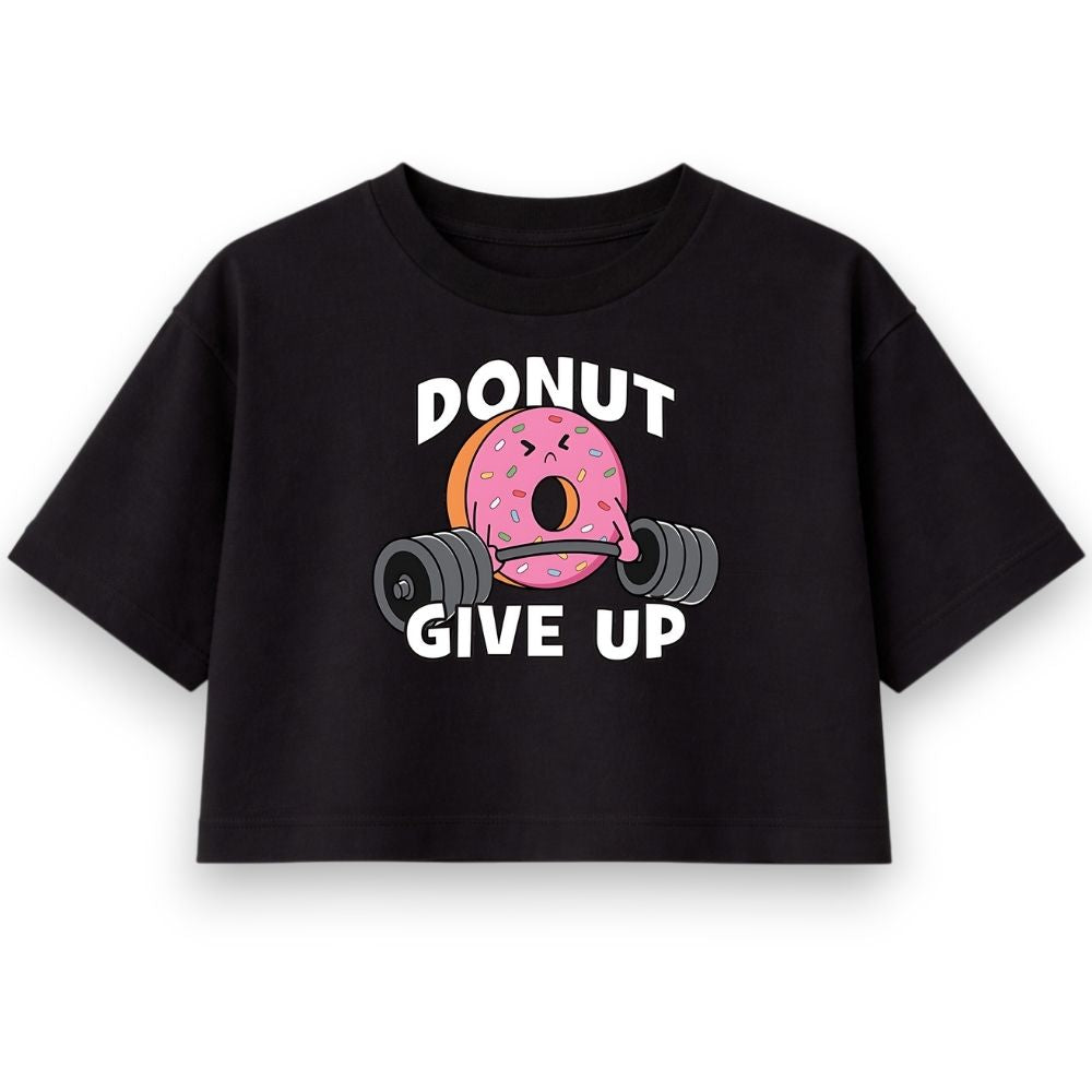 Donut Give Up Oversize Crop Top