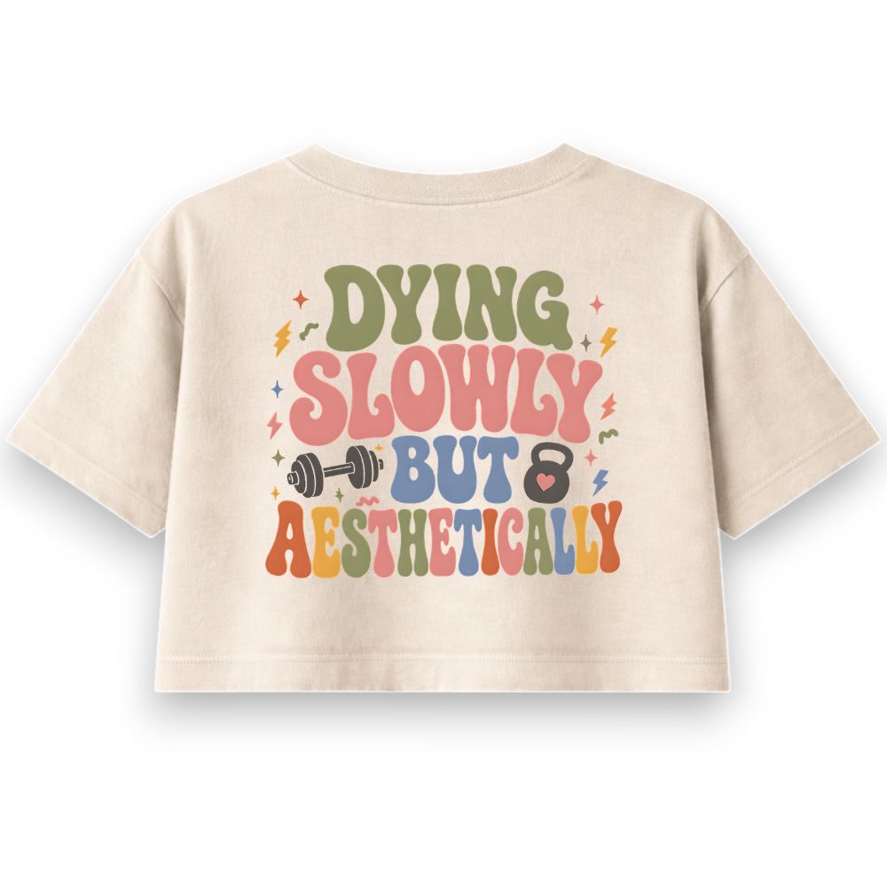 Dying Slowly But Aesthetically Oversize Crop Top