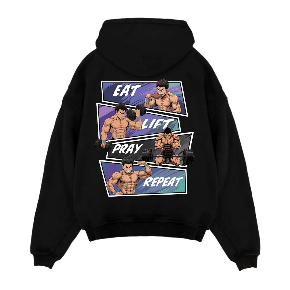 Eat Lift Pray Repeat Oversize Hoodie