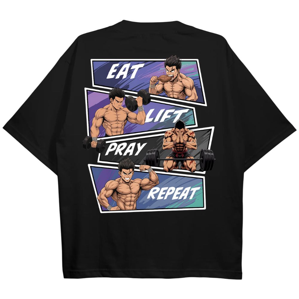 Eat Lift Pray Repeat Oversize Shirt