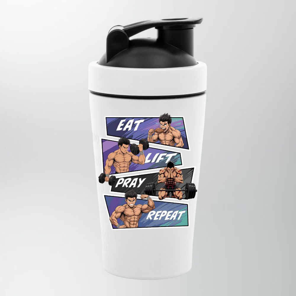 Eat Lift Pray Repeat Shaker