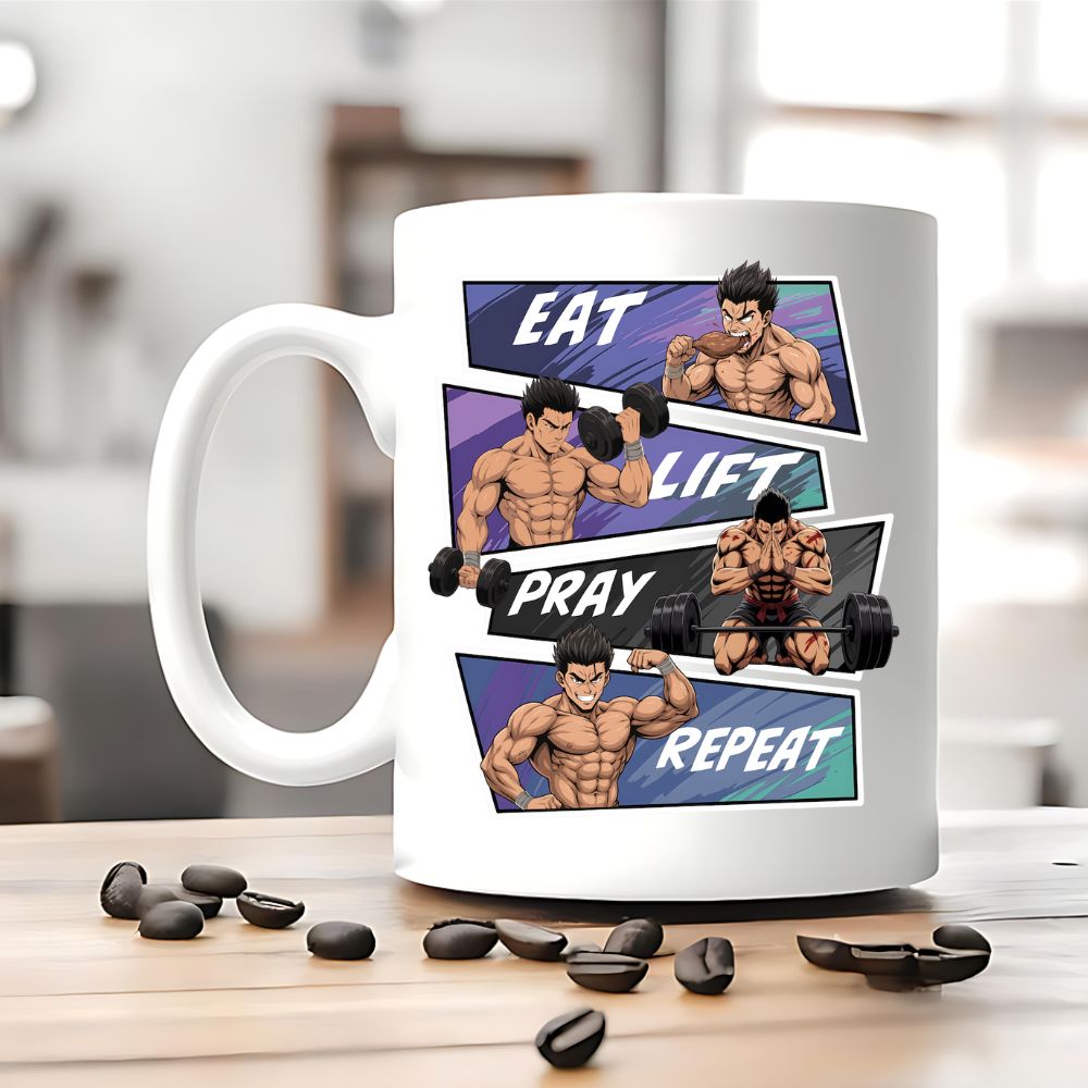 Eat Lift Pray Repeat Tasse