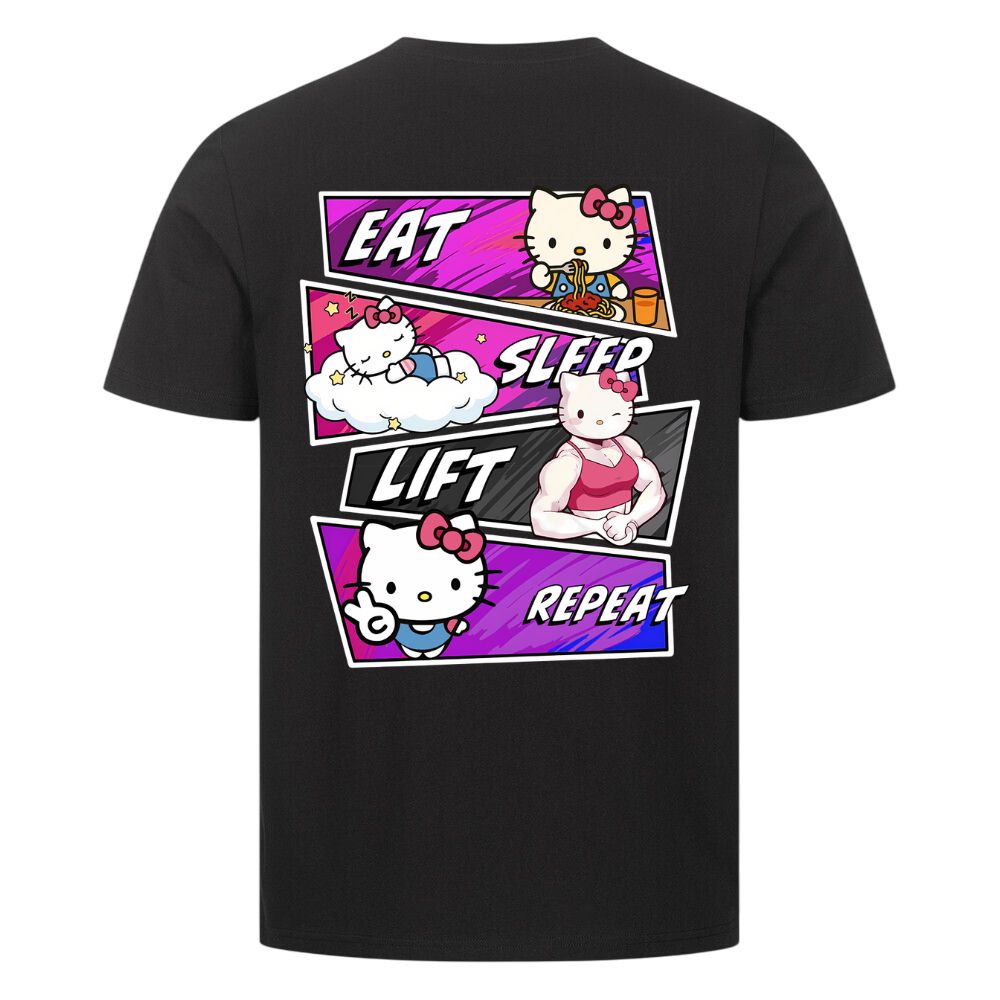 Eat Sleep Lift Repeat Hello Kitty Shirt