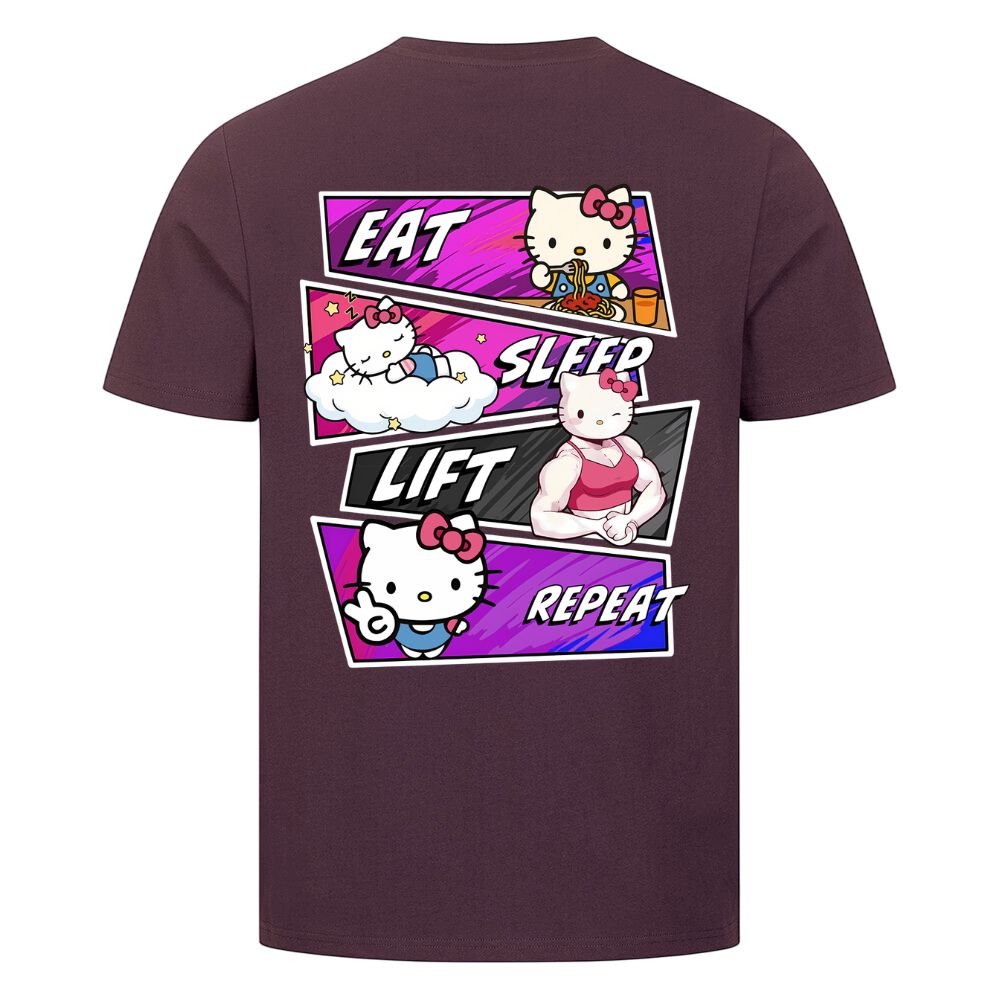 Eat Sleep Lift Repeat Hello Kitty Shirt