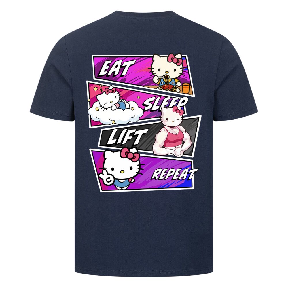 Eat Sleep Lift Repeat Hello Kitty Shirt