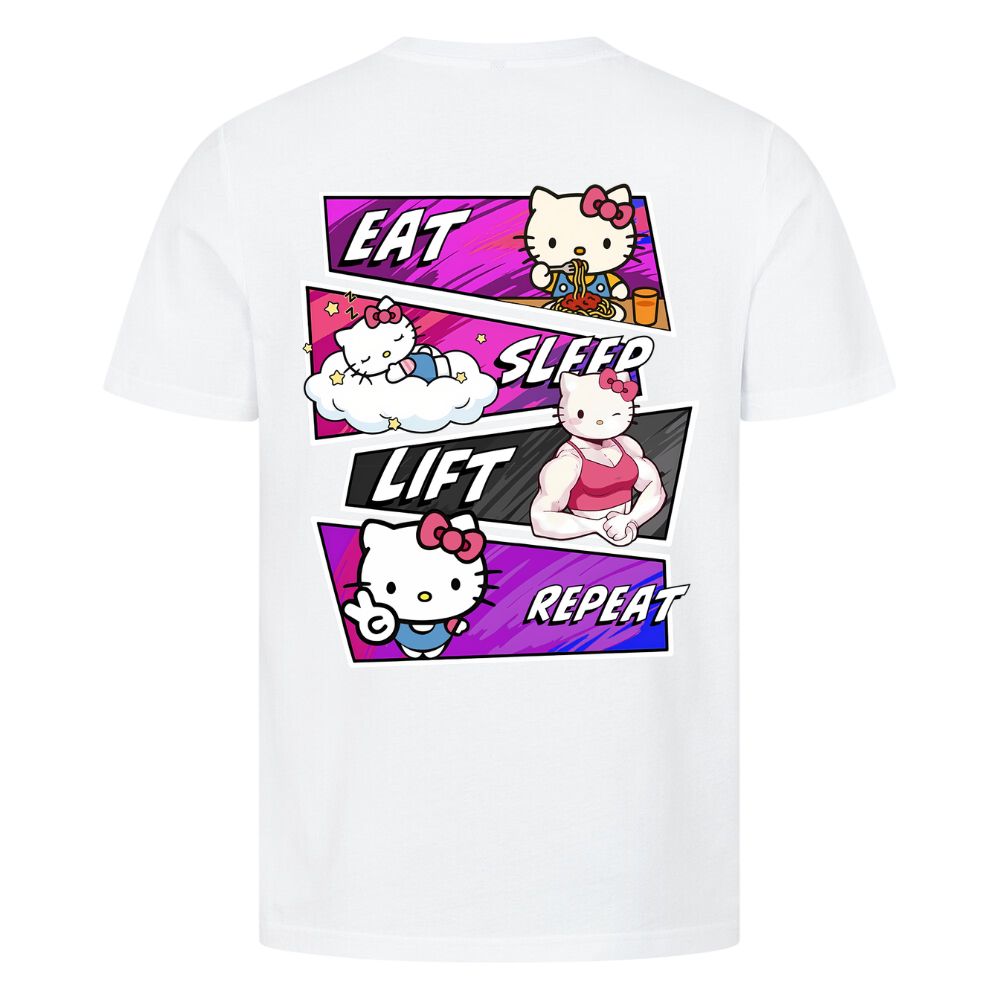 Eat Sleep Lift Repeat Hello Kitty Shirt
