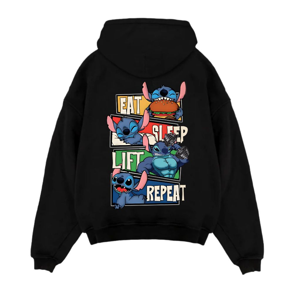 Eat Sleep Lift Repeat Oversize Hoodie