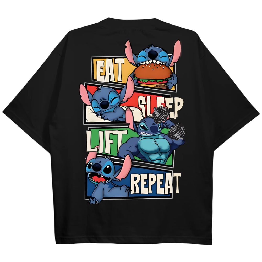 Eat Sleep Lift Repeat Oversize Shirt