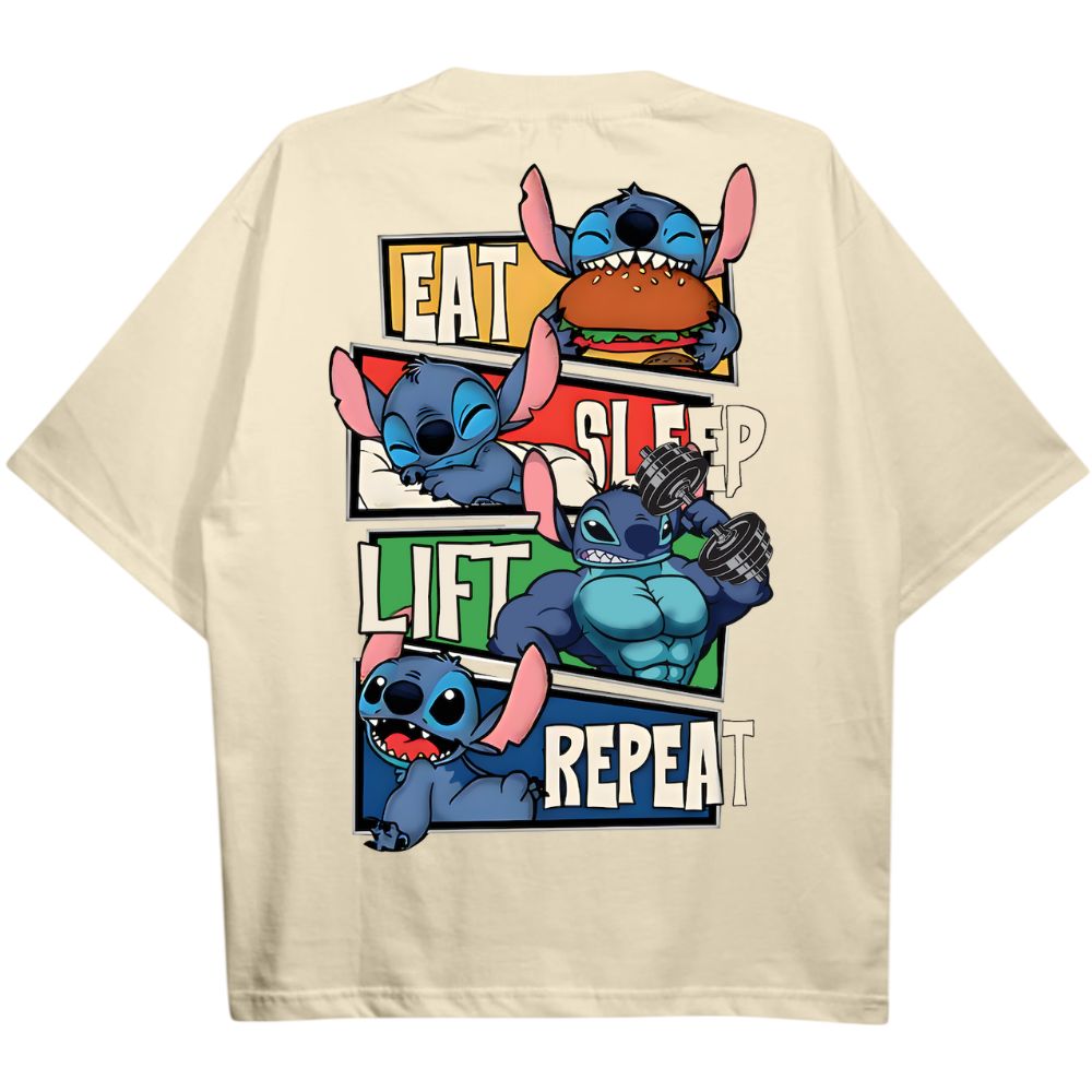 Eat Sleep Lift Repeat Oversize Shirt