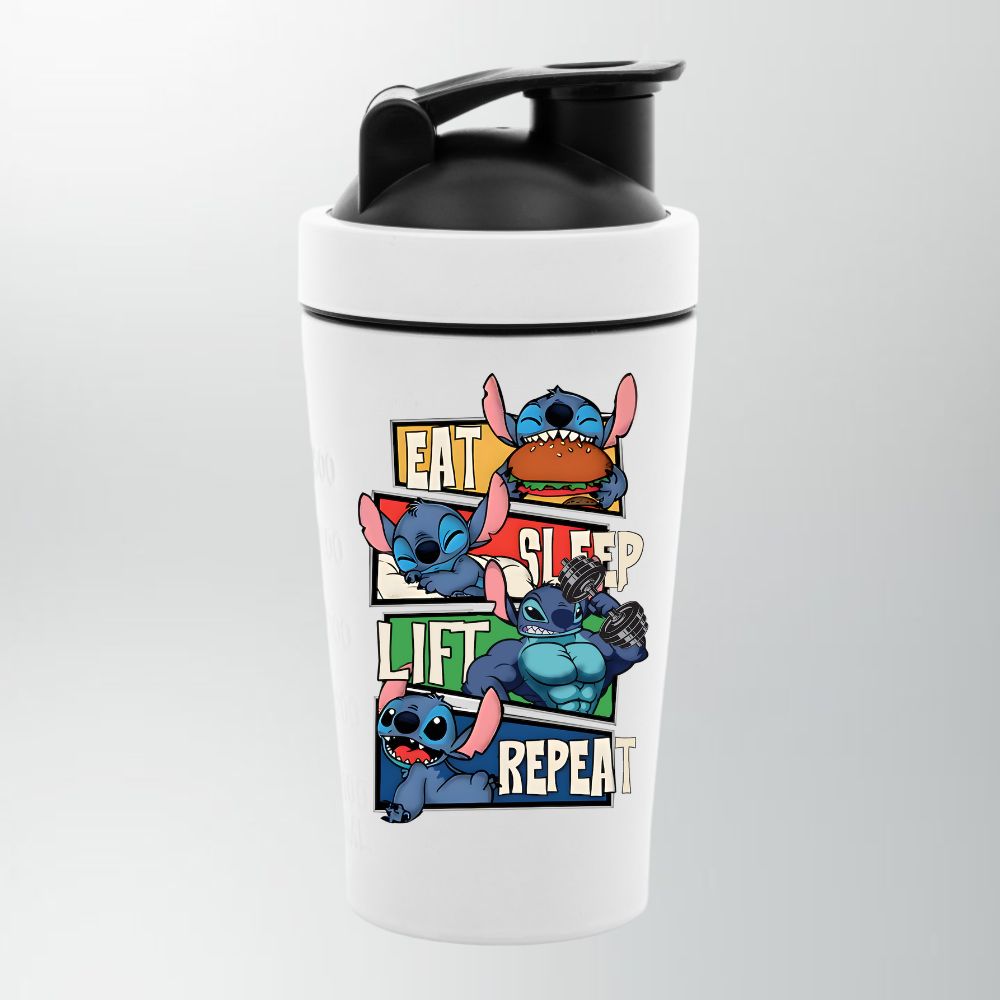 Eat Sleep Lift Repeat Edelstahl Shaker