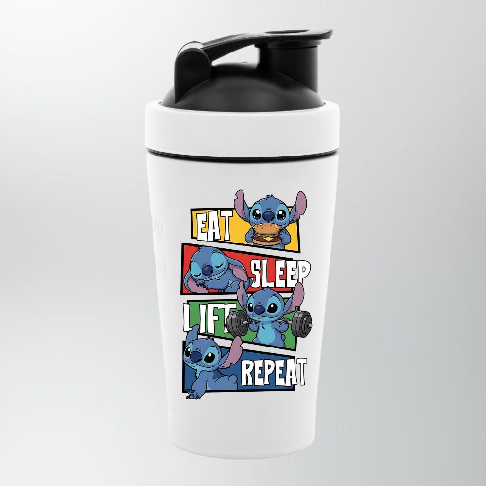 Eat Sleep Lift Repeat Edelstahl Shaker