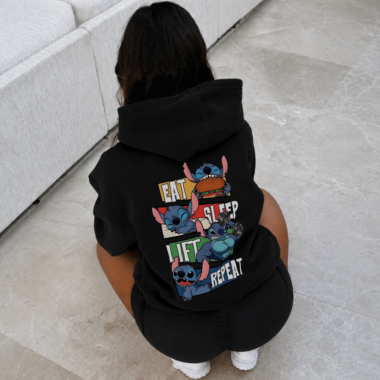 Eat Sleep Lift Repeat Oversize Hoodie