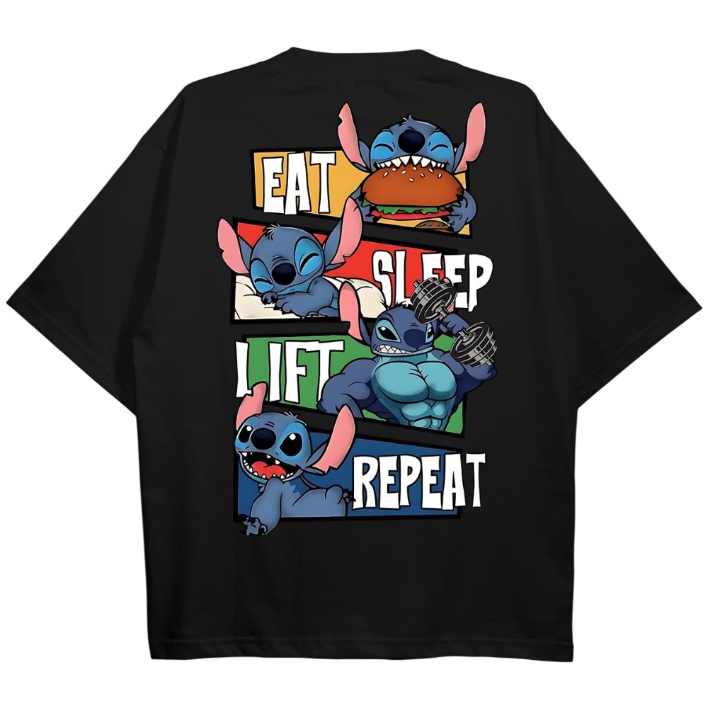 Eat Sleep Lift Repeat Oversize Shirt