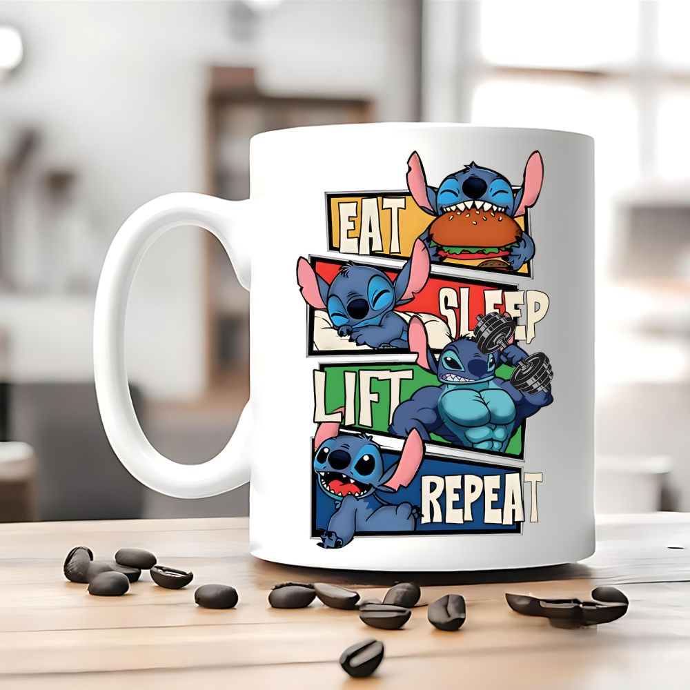Eat Sleep Lift Repeat Tasse