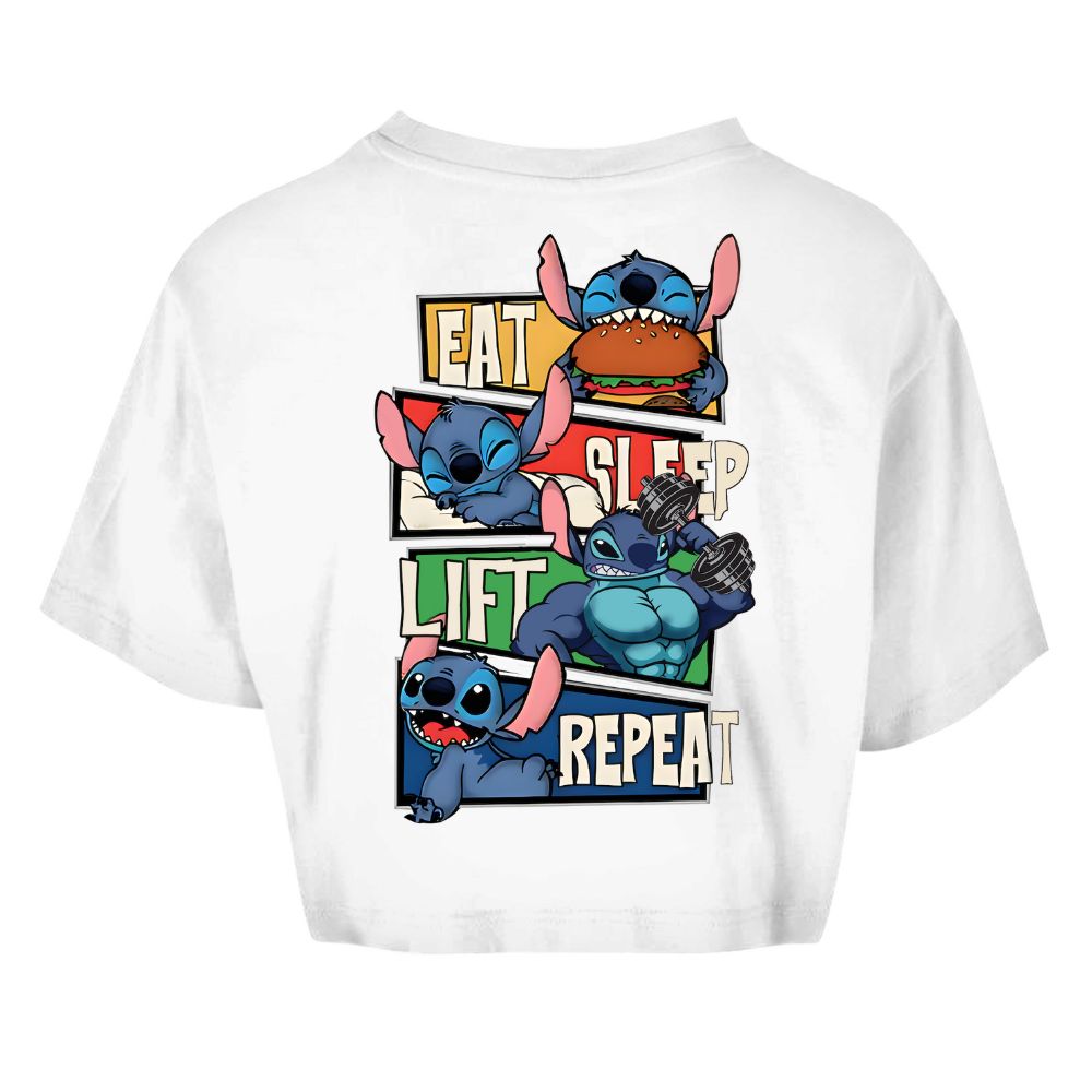 Eat Sleep Lift Repeat Oversize Crop Top