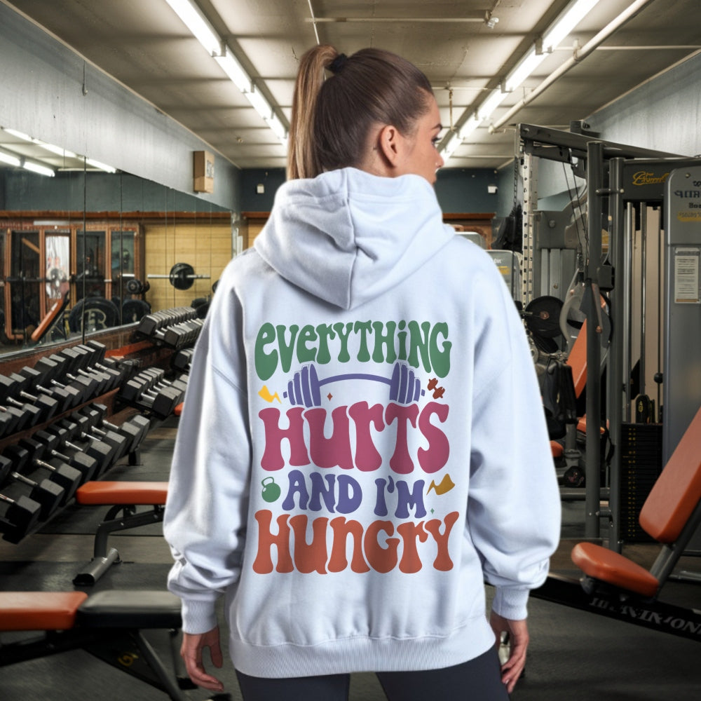 Everything Hurts And I'm Hungry Oversize Hoodie
