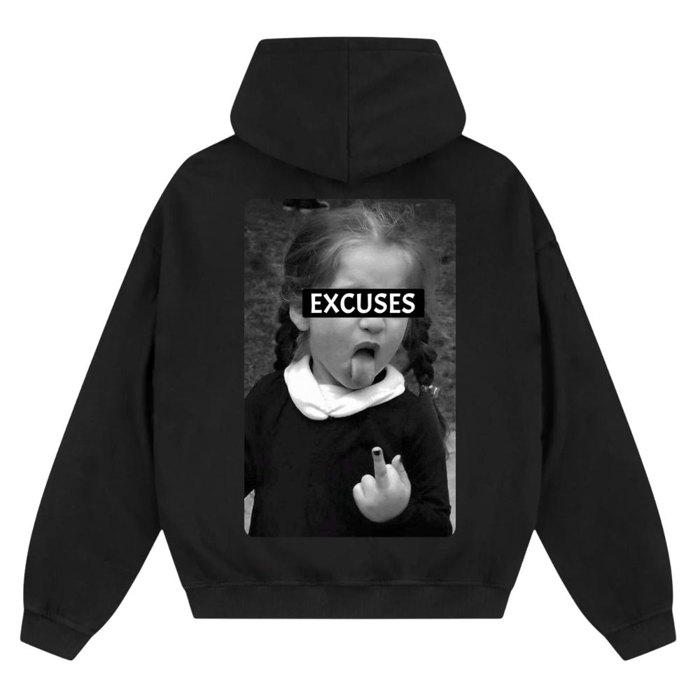 Excuses Oversize Zipper Hoodie