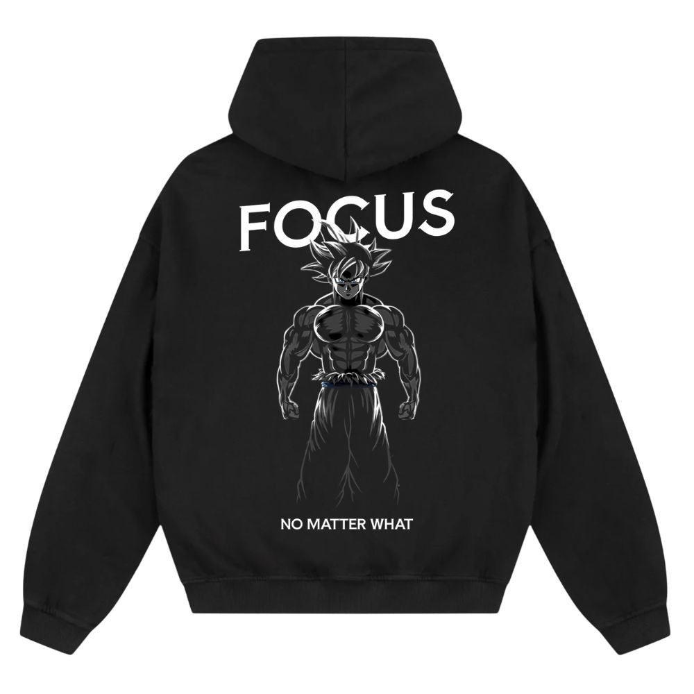 Focus Oversize Zipper Hoodie