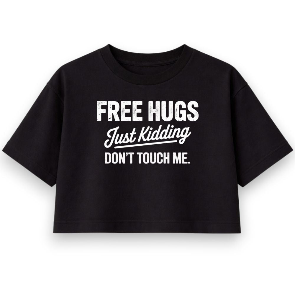 Free Hugs Oversize Crop Top