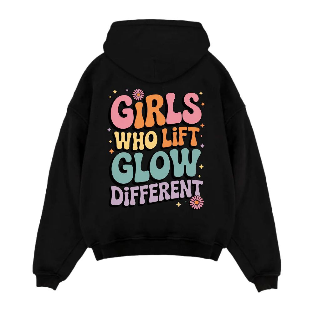 Girls Who Lift Glow Different Oversize Hoodie