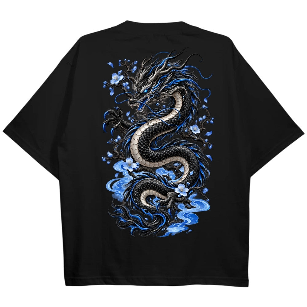 Ice Dragon Oversize Shirt Schwarz Backprint