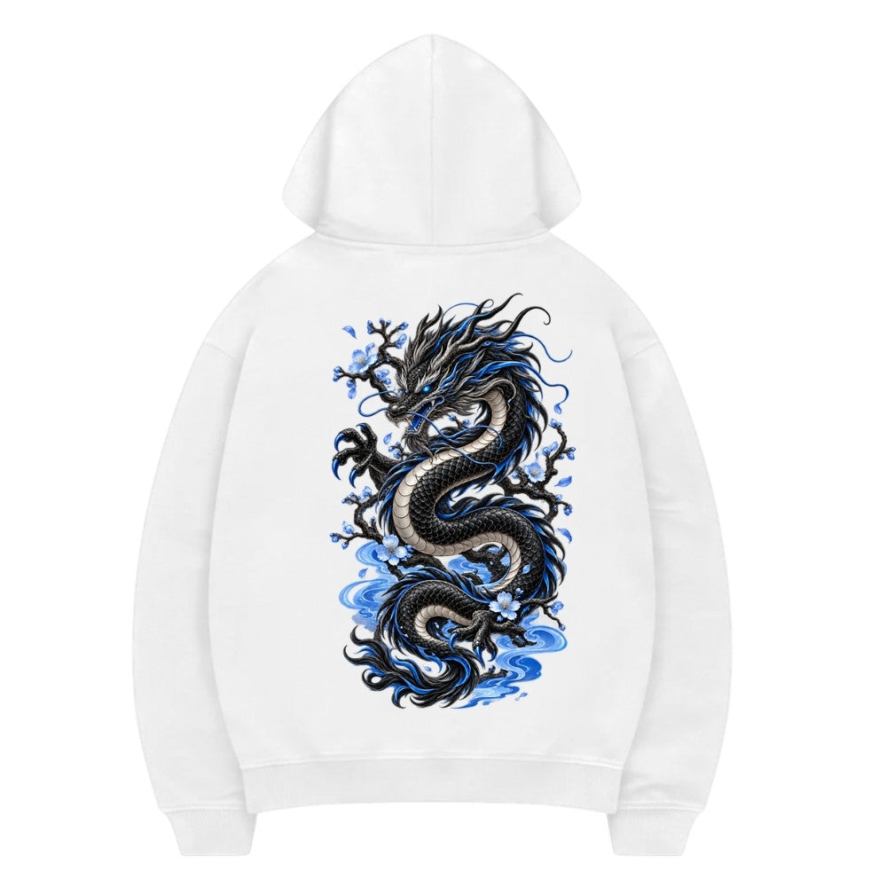 Ice Dragon Premium Hoodie Weiß Backprint